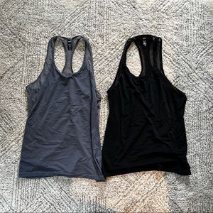 Set of TWO mesh accent VSX workout tanks